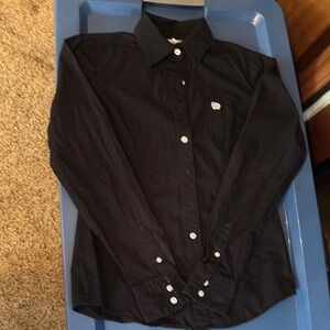 Women’s Black Button-Up Shirt